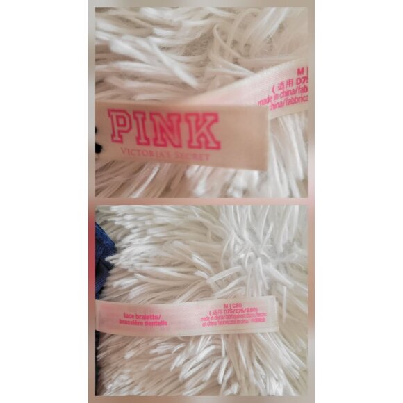 PINK Victoria's Secret Wildflower Lace Bralette Halter Neck Design Push Up -M - Picture 11 of 11